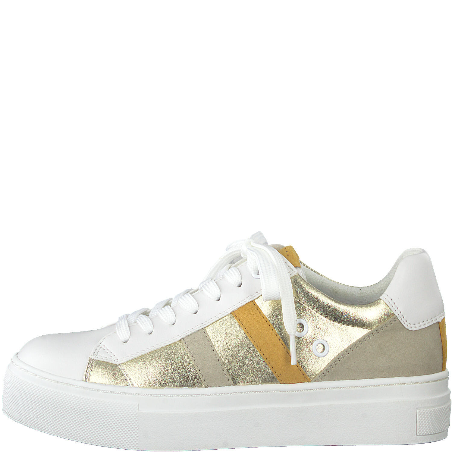 Woms Lace-up WHITE COMB - Gr. - 37 von Marco Tozzi