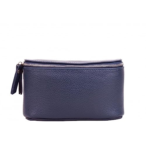 Bauchtasche Damen, Crossbody Bag Damen Breiter Gurt, Kleine Umhängetasche Damen, Gürteltasche Damen, Bauchtasche Damen Stylisch, Handtasche Damen Umhängetasche (Dunkelblau) von Marco VENEZIA