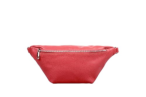 Bauchtasche Damen, Kleine Umhängetasche Damen, Crossbody Bag Damen Breiter Gurt, Bauchtasche Damen Stylisch, Gürteltasche, Umhängetasche Damen Mittelgroß (Dunkelrot) von Marco VENEZIA