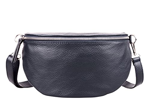 Bauchtasche Damen, Umhängetasche Damen, Crossbody Bag Damen, Gürteltasche Damen, Schultertasche Damen, Umhängetasche Damen Mittelgroß (Dunkelblau) von Marco VENEZIA