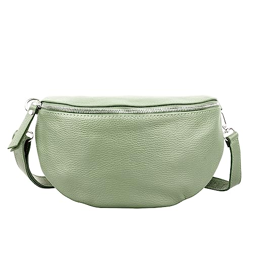 Bauchtasche Damen, Umhängetasche Damen, Crossbody Bag Damen, Gürteltasche Damen, Schultertasche Damen, Umhängetasche Damen Mittelgroß (Mintgrün) von Marco VENEZIA