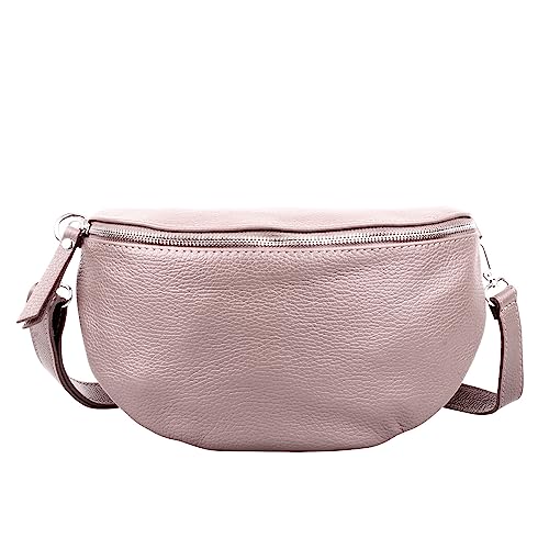 Bauchtasche Damen, Umhängetasche Damen, Crossbody Bag Damen, Gürteltasche Damen, Schultertasche Damen, Umhängetasche Damen Mittelgroß (Rose) von Marco VENEZIA