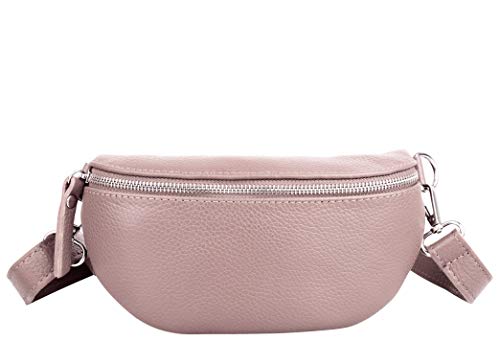 Marco VENEZIA Bauchtasche Leder Damen | Umhängetasche Damen | Crossbody Bag Damen | Gürteltasche Damen | Damen-Umhängetaschen (Rose) von Marco VENEZIA