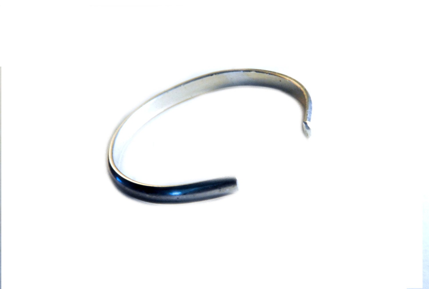 Halb-Runde Retro Essential Ss4 - Herren Damen Großes Armband Halbe Runde Armreif Sterling Silber 925 von MarcoUrsino