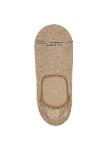 Marcoliani Herren-Socken, Pima-Baumwolle, einfarbig, unsichtbar, Chino, Beige, Beige von Marcoliani Milano