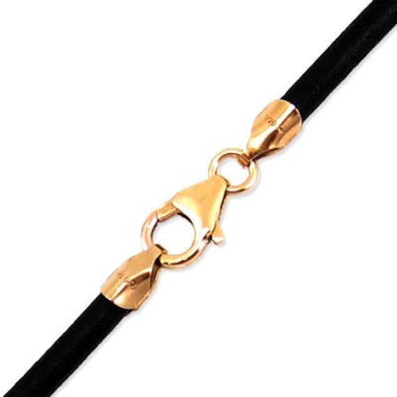2 Mm Schwarze Lederband Halskette 14 "Zoll - 36" Zoll Mit 14K Gold Filled Verschluss, Sie Wählen Länge. G2-O2Blk 2 Mm Schwarze Lederband Halskette 14 "Zoll - 36" Zoll Mit 14K Gold Filled Verschluss, Sie Wählen Länge. G2-O2Blk von MarcosNewYorkCity