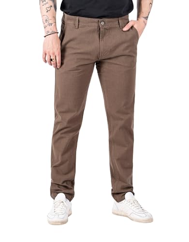 Marcus Cobey Chino Hose Herren Regular Fit Braun 32/M | Robuste Herren Hose mit Stretch im einen Moderne Look mit 98% Baumwolle, 2% Elasthan | Zeitlose und Klassische Hosen von Marcus
