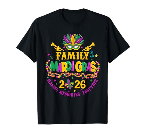 Familie Karneval 2026 Trip Orleans Familie Männer Frauen Kinder T-Shirt Familie Karneval 2026 Trip Orleans Familie Männer Frauen Kinder T-Shirt von Mardi Gras 2026 Orleans Matching Carnival Apparel