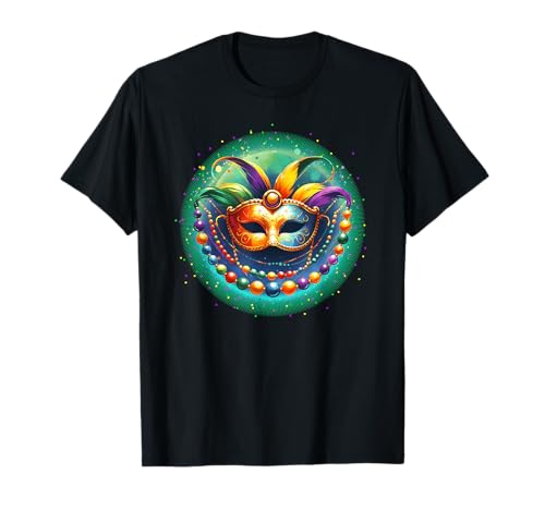 Karneval Outfit für Damen Karneval Maske Shirt Karneval T-Shirt Karneval Outfit für Damen Karneval Maske Shirt Karneval T-Shirt von Mardi Gras Costume Mask Shirt Mardi Gras Outfit