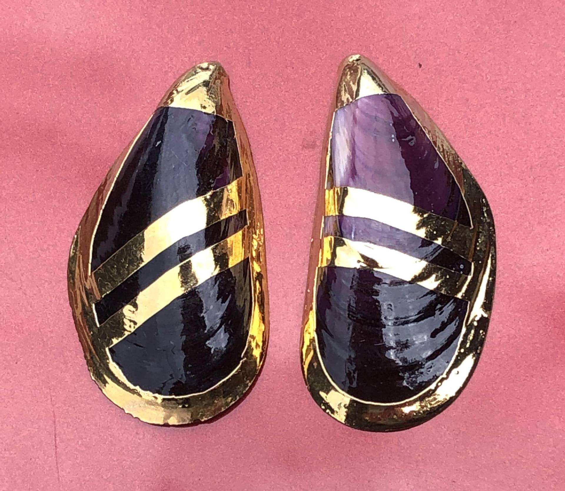 Mussel Shell Earring/Pendant Goldplated For Diy Beach Theme Mother Of Pearl Galvanized Mussel Shell Earring/Pendant Goldplated For Diy Beach Theme Mother Of Pearl Galvanized von MareOptima