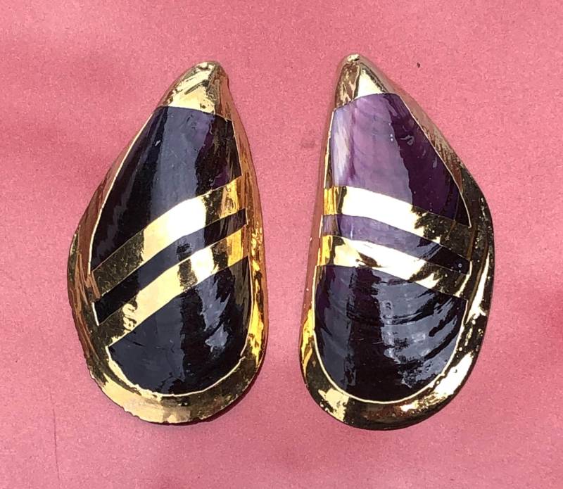 Mussel Shell Earring/Pendant Goldplated For Diy Beach Theme Mother Of Pearl Galvanized Mussel Shell Earring/Pendant Goldplated For Diy Beach Theme Mother Of Pearl Galvanized von MareOptima