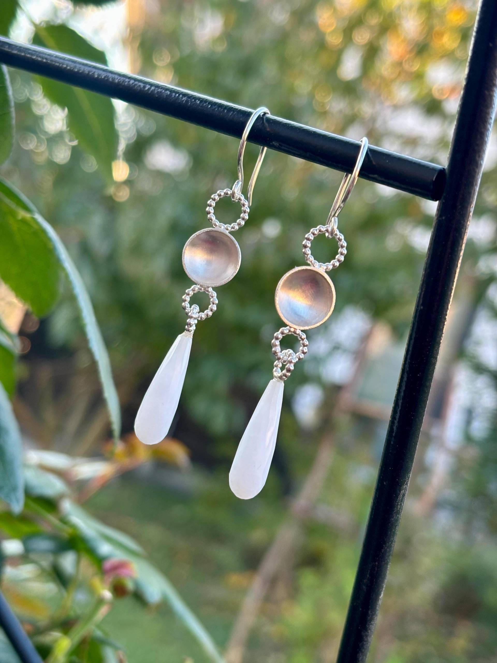 Ohrhänger, Silber, Silberohrring, Ohrring, Goldschmiede, Handmade, Handgefertigt, Silberschmuck, Kascholong, Hochzeit, Hochzeitsschmuck von MareensSchmiede