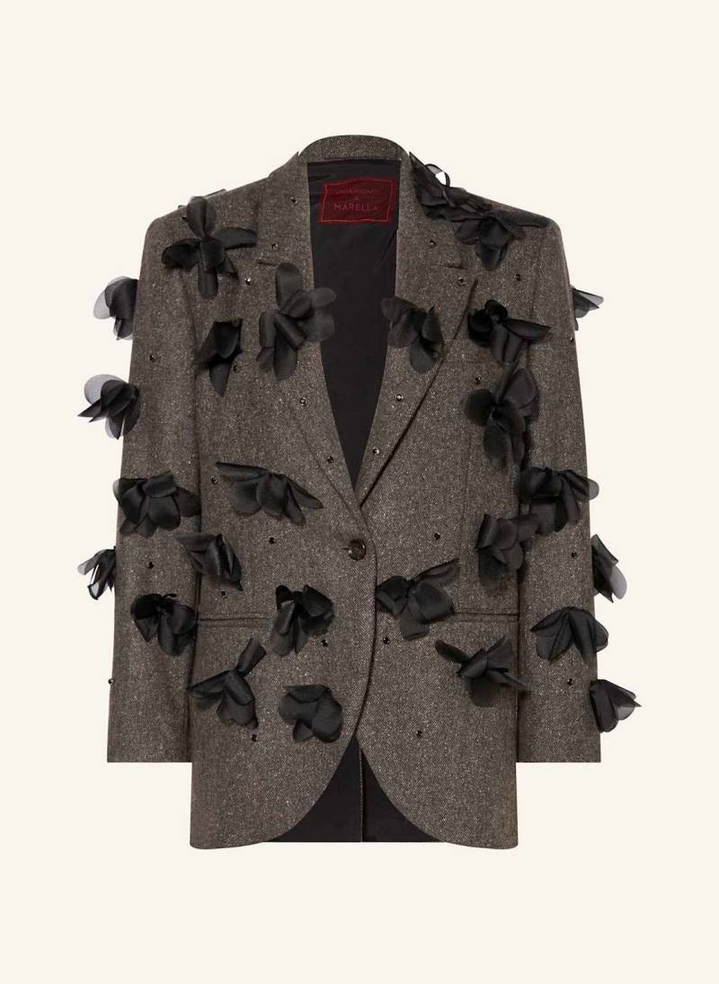 Marella Blazer Mit Schmucksteinen grau von Marella