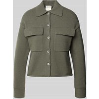 Marella Cardigan aus Wolle Modell 'BRENTA1' in Oliv, Größe XL von Marella