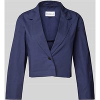Marella Cropped Jacke mit Reverskragen Modell 'ZOLLA' in Marine, Größe 40 von Marella