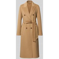 Marella Leinenmantel mit Bindegürtel Modell 'ARA' in Camel, Größe 42 von Marella