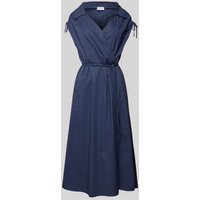 Marella Midikleid mit Bindegürtel Modell 'RIVERA' in Marine, Größe 42 von Marella
