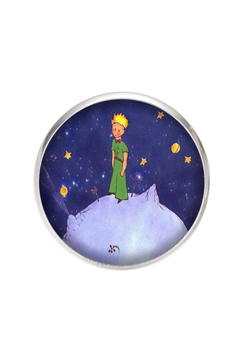 Stahlbrosche, Durchmesser 25 Mm, Stift 0, 7 Handgefertigte Illustration Des Kleinen Prinzen Stahlbrosche, Durchmesser 25 Mm, Stift 0, 7 Handgefertigte Illustration Des Kleinen Prinzen von Marengostyle