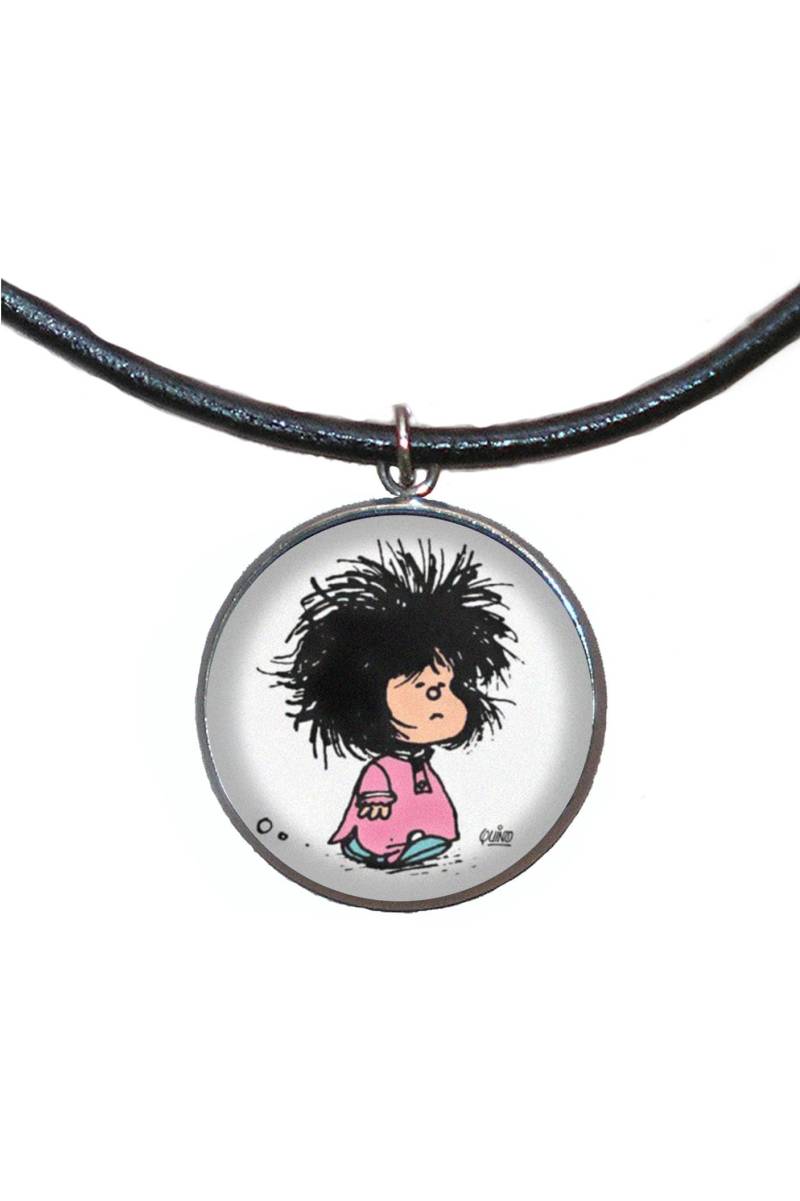 stahlanhänger, 30 Mm, Lederband, Handgefertigt, Mafalda Illustration stahlanhänger, 30 Mm, Lederband, Handgefertigt, Mafalda Illustration von Marengostyle