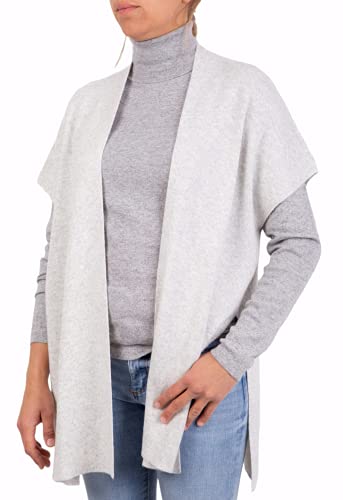 Cashmere-Umhang für Damen, Made In Italy, Merinowolle, Kaschmir, Schwarz, Beige, Weiß, Blau, Rosa, Strick, Elegantes Geschenk, warme Winterkleidung, Grau von Marenza