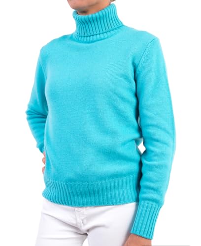 Damen-Pullover mit hohem Kragen, Kaschmir-Mischung, hergestellt in Italien, Rollkragenpullover, Kaschmir, Doppelfaden, langärmlig, Herbst, Winter, Pullover, Schwarz, Beige, Weiß, Grau, Mädchen, von Marenza