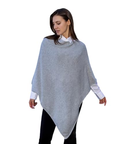 Marenza Poncho aus Kaschmir Mischung für Damen, hergestellt in Italien von Marenza