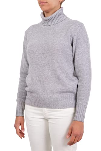 Marenza Damen-Rollkragenpullover, Kaschmir-Mischung, doppeltes Garn, hergestellt in Italien, grau, L Marenza Damen-Rollkragenpullover, Kaschmir-Mischung, doppeltes Garn, hergestellt in Italien, grau, L von Marenza