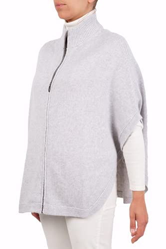 Poncho mit Reißverschluss, Kaschmir-Mischung, doppeltes Garn, für Damen, hergestellt in Italien, Merinowolle, Kaschmir, Reißverschluss, Schwarz, Beige, Weiß, Blau, Grau, Strick, Umhang, Schal, Poncho mit Reißverschluss, Kaschmir-Mischung, doppeltes Garn, für Damen, hergestellt in Italien, Merinowolle, Kaschmir, Reißverschluss, Schwarz, Beige, Weiß, Blau, Grau, Strick, Umhang, Schal, von Marenza