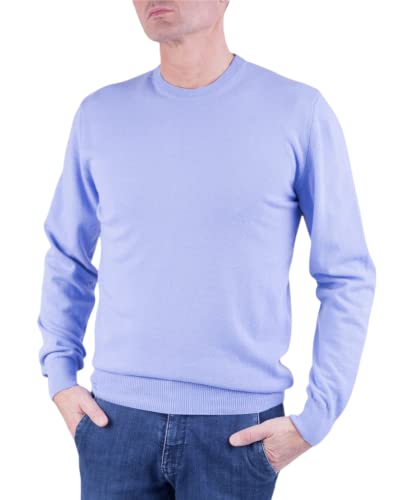 Rundhalsausschnitt aus gemischtem Kaschmir, Made in Italy - Herren, Lavendel, XX-Large von Marenza