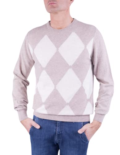 Rundhalsausschnitt für Herren, Kaschmir-Mischung, hergestellt in Italien, Pullover, Langarm, Merinowolle, Pullover, beige, grau, Geschenk für den Winter, beige, Large Rundhalsausschnitt für Herren, Kaschmir-Mischung, hergestellt in Italien, Pullover, Langarm, Merinowolle, Pullover, beige, grau, Geschenk für den Winter, beige, Large von Marenza