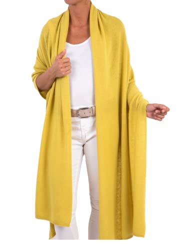 Marenza Damenstola aus gemischtem Kaschmir Made in Italy Einheitsgröße (Giallo) von Marenza