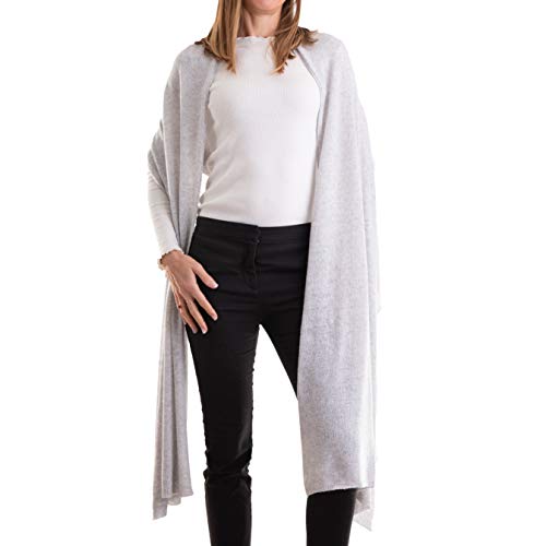 Marenza Damenstola aus gemischtem Kaschmir Made in Italy Einheitsgröße (Grigio Chiaro) von Marenza