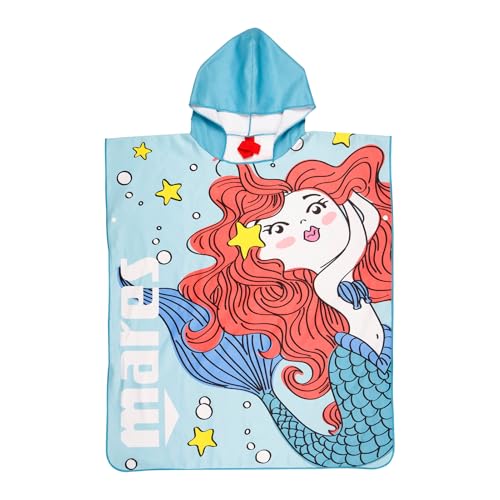 Mares Seaside Poncho Junior, Polyester-Mikrofaser Bademantel Badeponcho Strandtuch Kinder, Meerjungfrau, Aqua Mares Seaside Poncho Junior, Polyester-Mikrofaser Bademantel Badeponcho Strandtuch Kinder, Meerjungfrau, Aqua von Mares