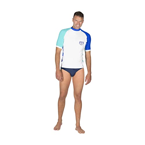 Mares Seaside Rashguard Shield Man, Schützendes Kurzarmhemd für Herren, Erwachsene, Weiss, XL von Mares