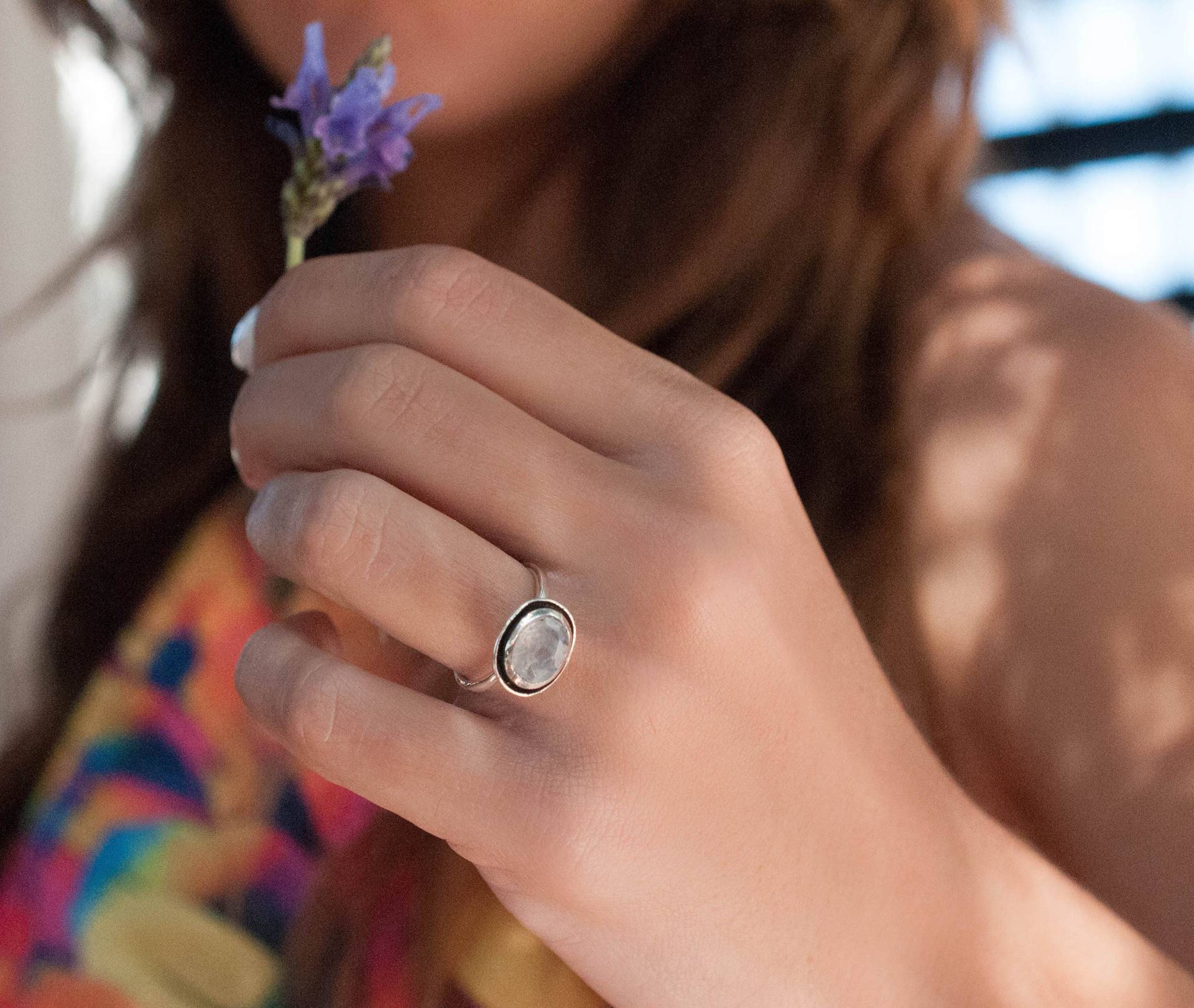 Mondstein ~ Sterlingsilber 925 Handgemacht Edelstein Statement Alltag Solitär Hippie ~Boho~Juni Geburtsstein~ Stacking~Mr089 von MaresiaJewelry