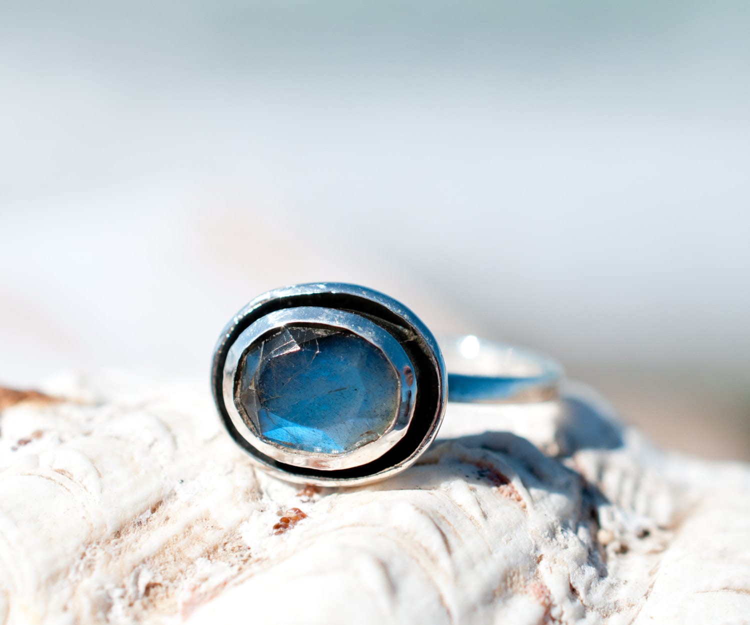 Regenbogen Labradorit Ring ~ Edelstein Sterling Silber 925 Schmuck Handgemacht Solitär Statement ~Geschenk Für Sie ~Brautjungfer ~Boho Mr090 von MaresiaJewelry