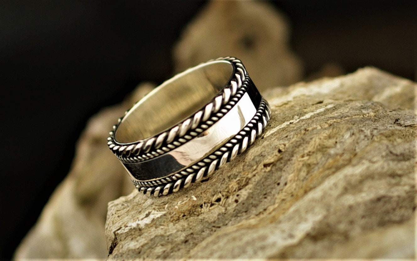 Filigraner Bandring Aus Silber, Stapelring, Statement Ring von MaressiSchmuck