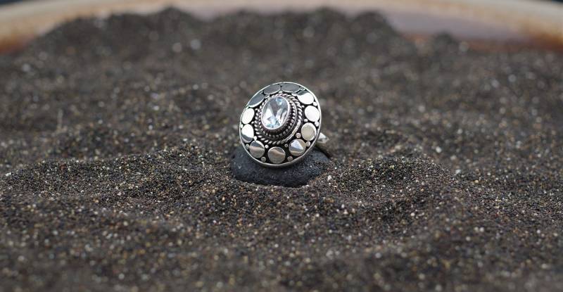 Sehr Edler Ring Aus Silber Und Einem Topas, Statementring von MaressiSchmuck