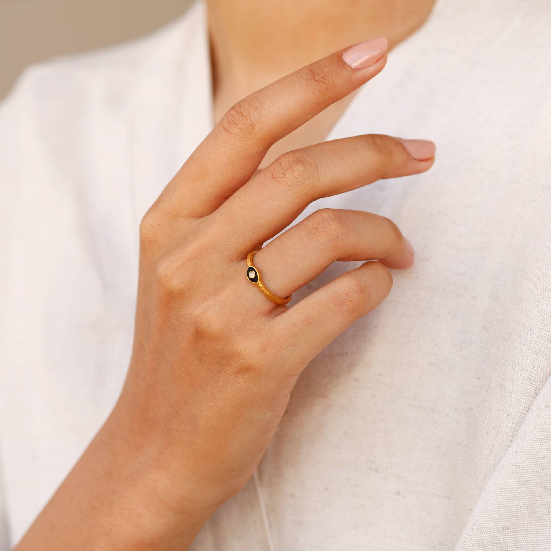 Didyma Ring, 24K Gelbgold Über Silber Ring Mit Diamanten, Antike Halskette, Geschenk Für Sie von Maresuijewelry