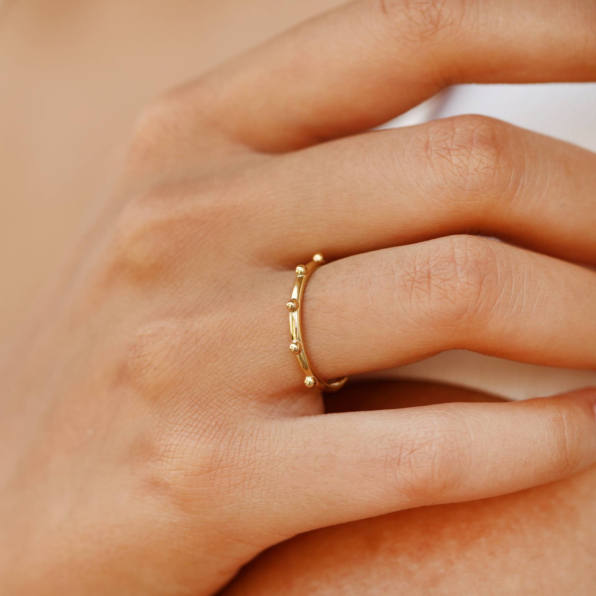 Navagio Ring, 14K Solid Gold Elegante Stapelringe Für Frauen, Zierliche Minimal Schmuck, Zarte Geschenk Sie von Maresuijewelry