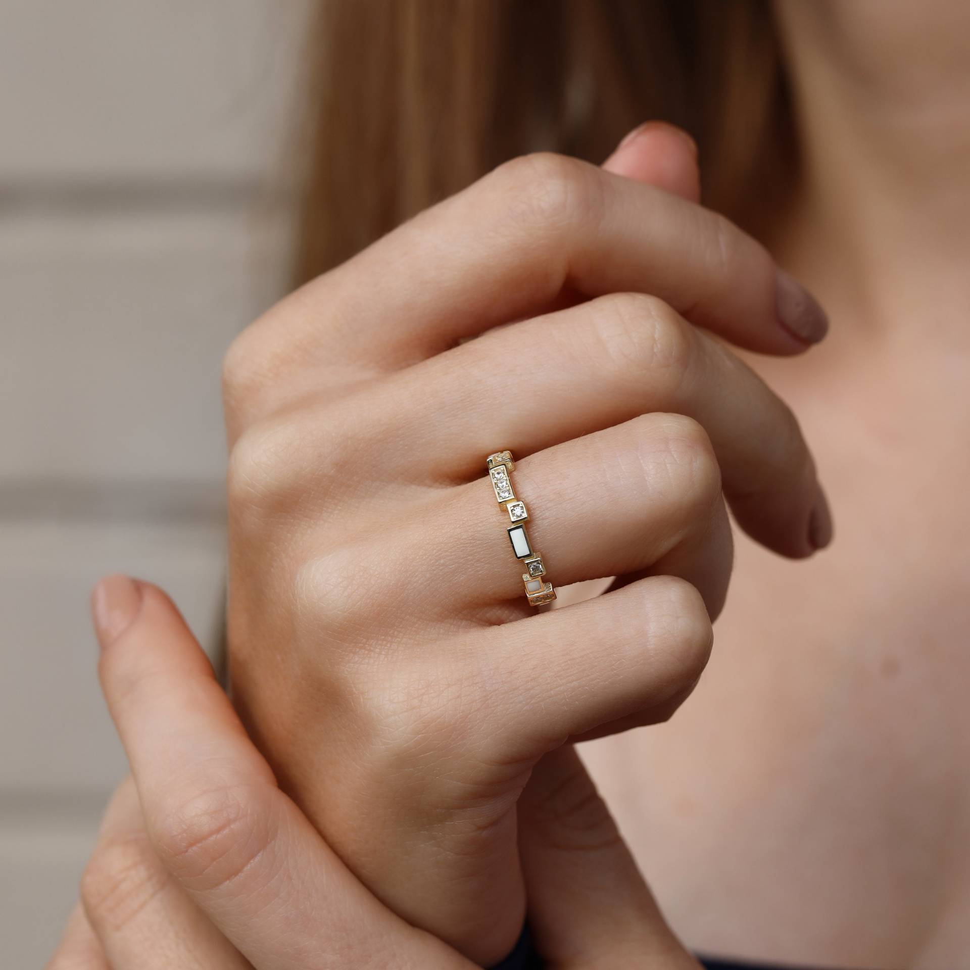 Sagittaria Ring, 14K Solid Gold Eleganter Schmuck, Zierliche Stacking Ring Für Frauen, Geschenk Sie, Zarte Mutter von Maresuijewelry