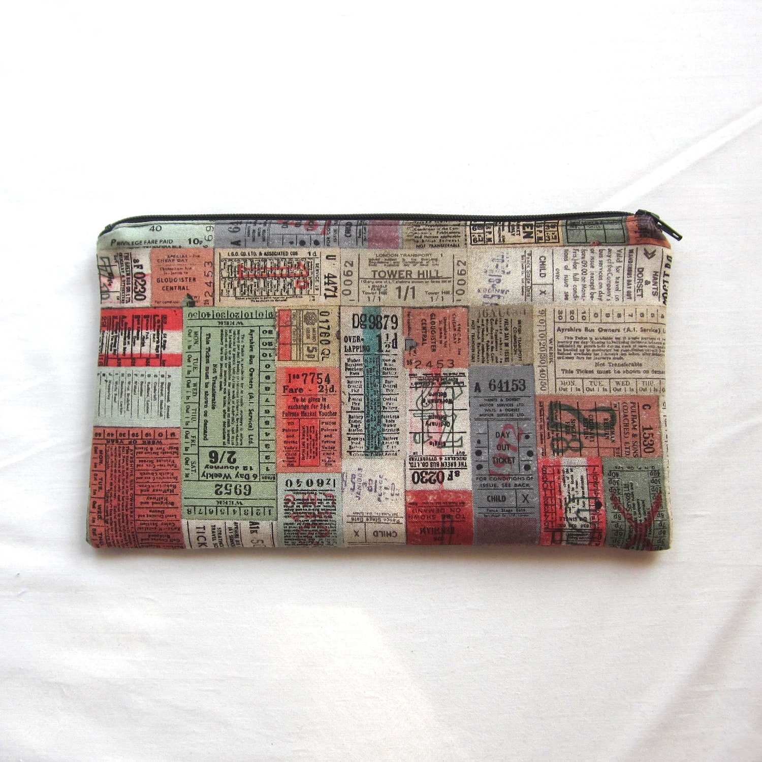 Bahntickets Reißverschluss-Etui/Federmäppchen Schminktasche Gadget Sack Bahntickets Reißverschluss-Etui/Federmäppchen Schminktasche Gadget Sack von MarfDaze