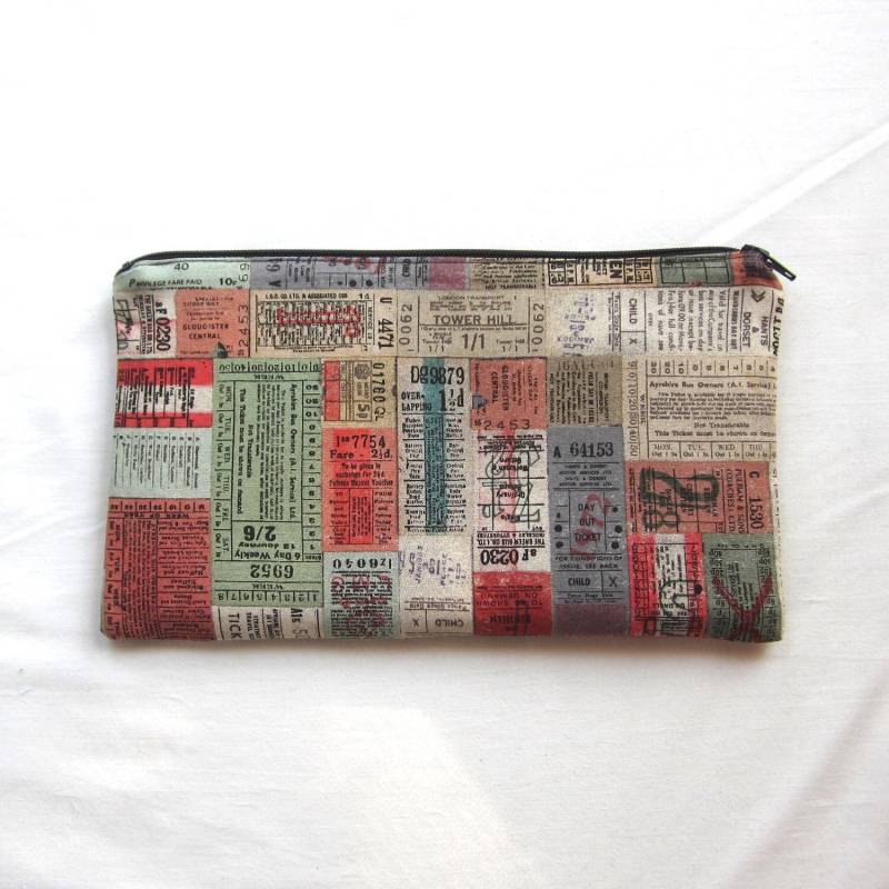 Bahntickets Reißverschluss-Etui/Federmäppchen Schminktasche Gadget Sack von MarfDaze