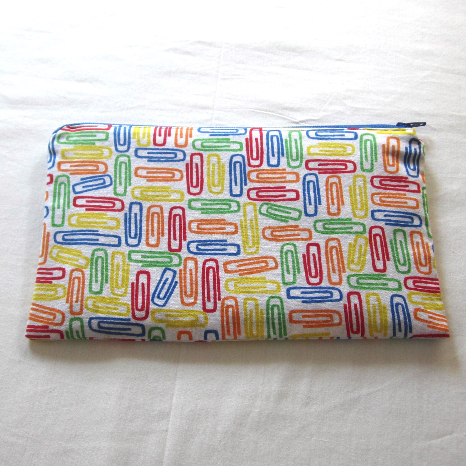 Büroklammern Stoff Reißverschluss-Etui/Federmäppchen Schminktasche Gadget Sack Büroklammern Stoff Reißverschluss-Etui/Federmäppchen Schminktasche Gadget Sack von MarfDaze