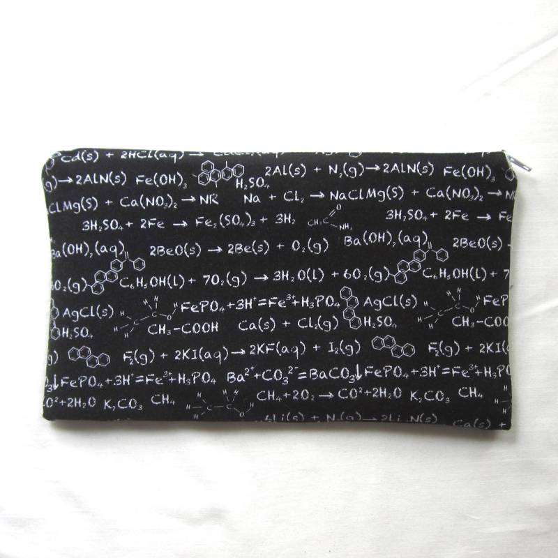 Chemie Stoff Reißverschluss Täschchen/Federmäppchen Make Up Tasche Gadget Sack Chemie Stoff Reißverschluss Täschchen/Federmäppchen Make Up Tasche Gadget Sack von MarfDaze
