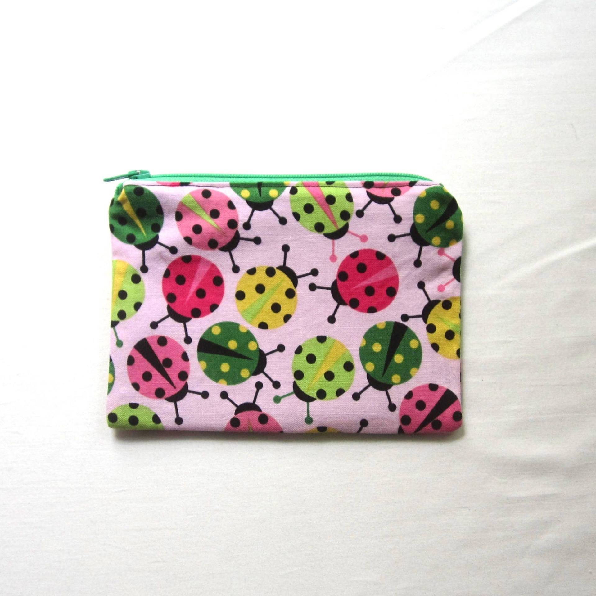 Marienkäfer Stoff Münze Geldbörse/Tasche/Geschenk Karte Umschlag Zipptasche von MarfDaze
