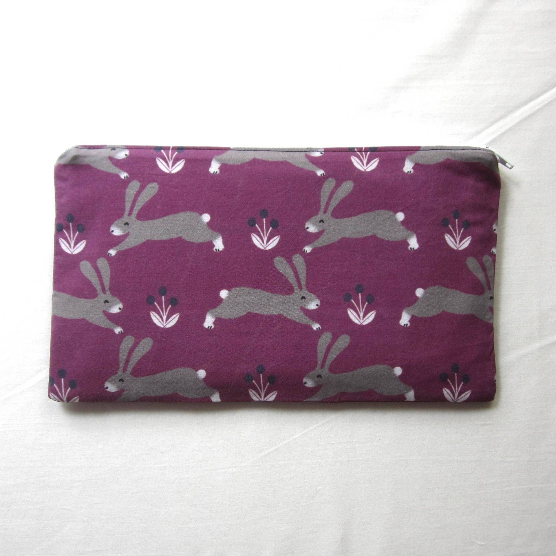 Niedlichen Hasen-stoff-Reißverschluss-Etui/Federmäppchen Schminktasche Gadget Sack Niedlichen Hasen-stoff-Reißverschluss-Etui/Federmäppchen Schminktasche Gadget Sack von MarfDaze