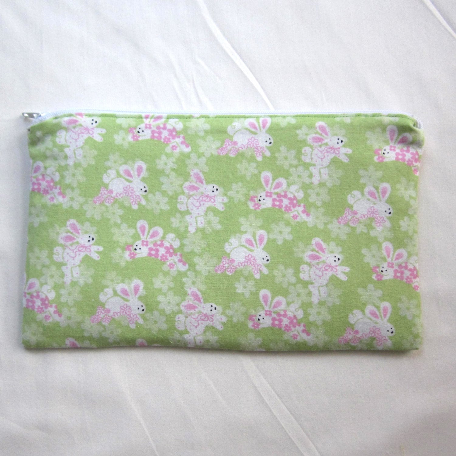 Niedlichen Hasen-stoff-Reißverschluss-Etui/Federmäppchen Schminktasche Gadget Tasche Niedlichen Hasen-stoff-Reißverschluss-Etui/Federmäppchen Schminktasche Gadget Tasche von MarfDaze