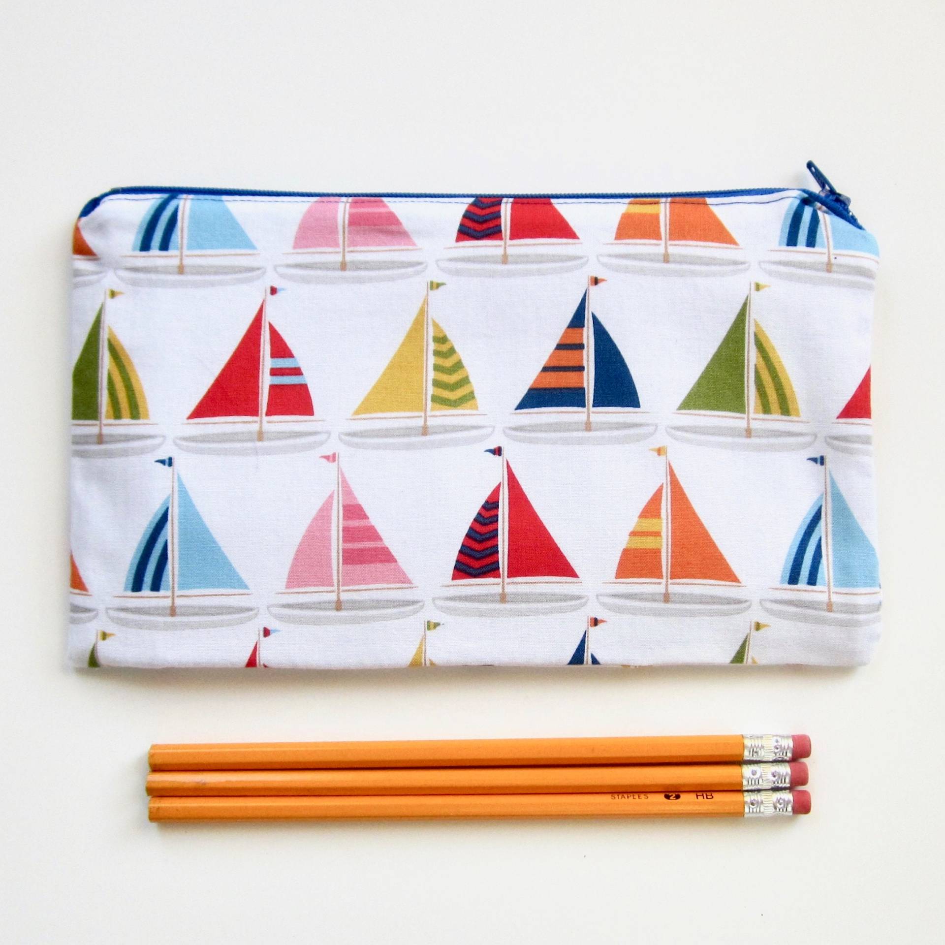 Segelboote Stoff Reißverschluss Beutel/Bleistift Fall Make-Up Tasche Gadget Sack Segelboote Stoff Reißverschluss Beutel/Bleistift Fall Make-Up Tasche Gadget Sack von MarfDaze