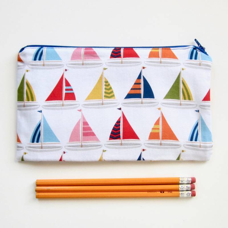 Segelboote Stoff Reißverschluss Beutel/Bleistift Fall Make-Up Tasche Gadget Sack Segelboote Stoff Reißverschluss Beutel/Bleistift Fall Make-Up Tasche Gadget Sack von MarfDaze